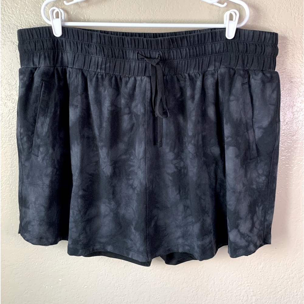 LIVI Black Tie Dye Drawstring Waist Athletic Skort Size 22/28 - Picture 4 of 8